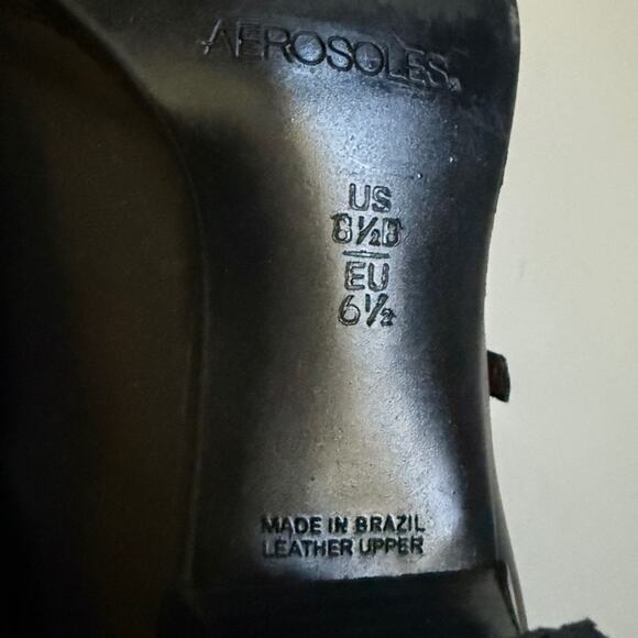 Aerosoles Bette Black Leather Women's Mary Jane Shoes 8.5 - Picture 4 of 5